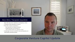 Corporate Venture Capital Update  Booz Allen and Tracepoint [upl. by Shaylah]