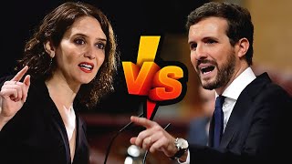 AYUSO vs CASADO  La Guerra del PP  Olvídame y pega la vuelta Pimpinela  Teodoro García Egea [upl. by Eikcor649]