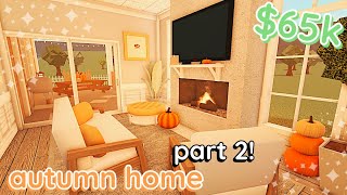 PART 2 Autumn Bloxburg House Build Interior [upl. by Atilef]