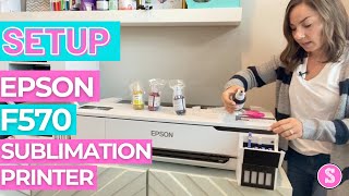 Epson F570 Sublimation Printer Setup 8 Steps from UnPacking to Printing [upl. by Fritz971]