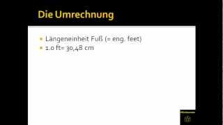 Umrechnung Meter in feet [upl. by Adnuhsal]