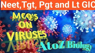 MCQS on viruses।virusbiology Neet TGTPGT [upl. by Eilahtan455]