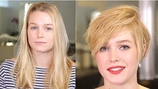 Long To Sexy Short Haircut Makeover [upl. by Taub]