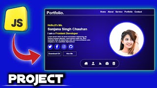 How To Create Responsive Portfolio Website Using HTML CSS amp JavaScript  JavaScript Tutorial Steps [upl. by Leahcar]