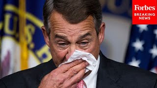 MUST WATCH Former Speaker John Boehner Bawls During Pelosi Portrait Unveiling [upl. by Novar]