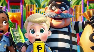 Cops and Robbers Song amp 3D Animation for Babies Toddlers amp Kids  Fun Playground Adventure [upl. by Brant]