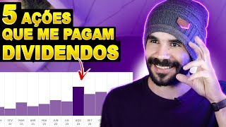 ESSAS 5 AÇÕES JUNTAS ME PAGAM DIVIDENDOS TODOS OS MESES [upl. by Idonna]