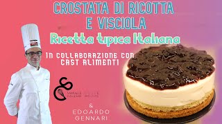 CROSTATA MODERNA RICOTTA E VISCIOLE  ricetta romana [upl. by Ellehc]