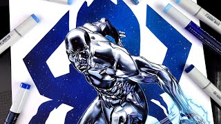 Drawing The Silver Surfer with Copic Markers [upl. by Dlaniger]