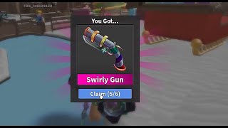 I unboxed CHROMA SWIRLY GUN Roblox Murder Mystery 2 [upl. by Pantheas]