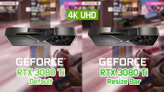 Geforce RTX 3080 Ti Resize Bar OnOff with RYZEN 7 5800X 7 Games  4K UHD  2160p [upl. by Hance]