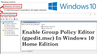 How To Enable Group Policy In Windows Home Edition 2 WAYS  Windows cannot find gpeditmsc error [upl. by Modnarb]