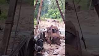 Piling work in bridge construction 🏗️shortvideo construction viralvideo [upl. by Deenya490]