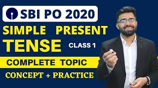 Simple Present Tense  English Grammar  SBI PO 2020  Class 1  Tarun Grover [upl. by Nnylhsa]