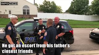 Fallen Officer’s son receives police escort to 1st day of school [upl. by Hars]