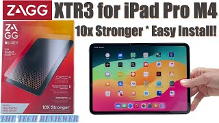 ZAGG XTR3 Screen Protector for 2024 iPad Pro M4 Easy Install  10x Stronger  AntiReflective [upl. by Anyrb997]