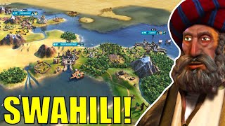 Civ 6  I Didn’t Expect To Love This Civ So Much – 1 Deity Swahili Civilization VI [upl. by Bergstrom]