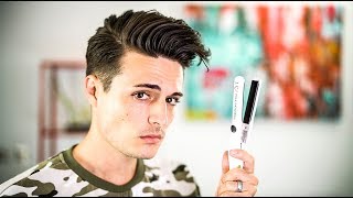 How to Use A Hair Straightener The RIGHT WAY  Mens Hair Tips 2017  Blumaan [upl. by Ammon]