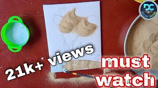 How to draw simple sand art on paper welcome to DREAMCANVAS PijushDey [upl. by Grazia213]