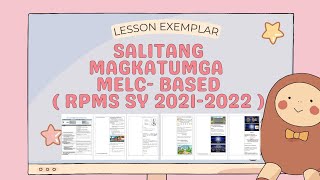 Salitang Magkatugma Lesson Exemplar for Demo Teaching  Maam Rems [upl. by Justus]