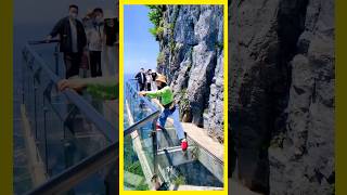 Chinas Architectural Marvel The Coiling Dragon Cliff Skywalk Experience shorts facts [upl. by Oringas]