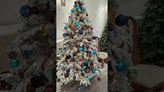 2024 christmas Do you like to Decorate Flocked Christmas Tree  Yes christmastree decor xmas [upl. by Anival]