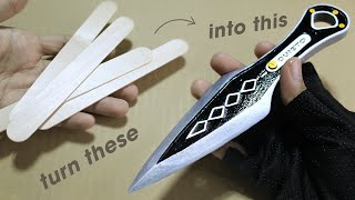 How to make Apex Legends Kunai Knife Realistic Version from Popsicle Sticks without PowerTools [upl. by Cristina746]