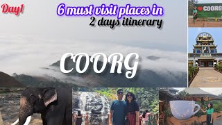 Coorg trip plan 🤔  places to visit in Coorg 😍  2 days itinerary  weekend getaway from Bangalore [upl. by Armyn]