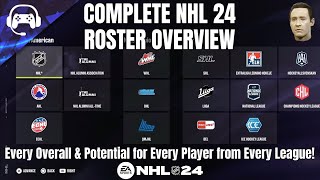 COMPLETE NHL 24 ROSTER OVERVIEW Every Player From Every League [upl. by Toddie]