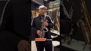 Exclusive Glossy Black alto Saxophone  Château CAS80BB NAMM show 2024 KevinMooreOnSax shorts [upl. by Shu]