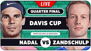 NADAL vs VAN DE ZANDSCHULP • Davis Cup 2024 QF • LIVE Tennis Watchalong Stream [upl. by Regnij]