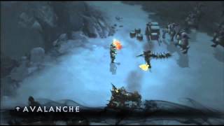 Diablo 3 Reaper of Souls  Barbarian Avalanche Skill [upl. by Ayatnohs717]