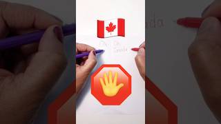 BOTH HANDS Writing My Canadian National Anthem left hand shorts ambidextrous handwritingchallenge [upl. by Kedezihclem]