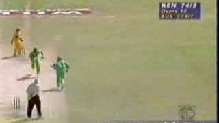 AUSTRALIA vs KENYA 1996 WORLD CUP MATCH VIZAG KEN INN [upl. by Noy]