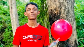 උඩ යන බැලුන් හදමු ද🤗 How to make a hydrogen balloon esay sinhala 🎈 [upl. by Puff935]