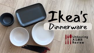 【ASMR】Unboxing IKEAs Bowls amp Plates  Dinnerware musthaves [upl. by Gnak234]