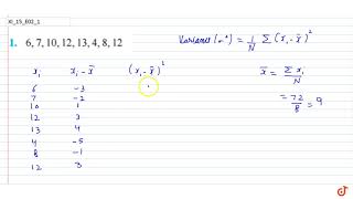 Find the mean and variance for each of the data  6 7 10  12  13  4 8 12 [upl. by Edison]