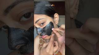 Charcoal peel off mask🖤 peeling charcoal mask peeloffmasks instagood [upl. by Ehctav]