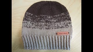 How to knit childrens hat Moka from 3 to 6 years old [upl. by Nilyak]