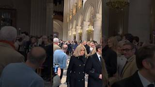 France President Emmanuel Macron Arrives at Notre DameCathedral [upl. by Anaidiriv5]