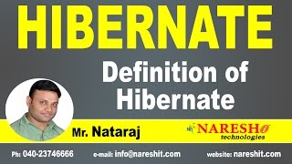 Definition of Hibernate  Hibernate Tutorial  MrNatraj [upl. by Giffie]