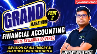 Financial Accounting Marathon Part 2  Syllabus 2022  CMA Inter Gr 1 CACMA Santosh Kumar [upl. by Suoicul67]