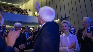 Mattarella alla cerimonia dal titolo “La Bocconi l’Italia l’Europa L’Università saluta Mario Monti [upl. by Ainek]