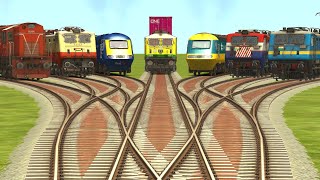 Abhay Train Railroad Crossings🦋  Railworks 3D DAIMOND GRANDIENT BUMPY FORKED RAILWAYS [upl. by Dao329]