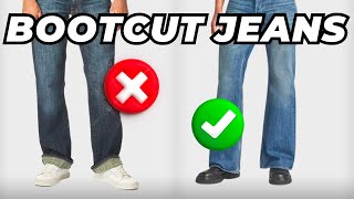 HOW TO STYLE BOOTCUT JEANS 5 BOOTCUT JEANS OUTFITS  MEN’S FASHION [upl. by Eibrad]