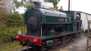 LWR Avonside Engine Co Works No 1919 cranford arrives into Ludborough 14724 [upl. by Sirois]