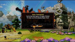 Happy Wars FREE Happy Tickets 50 Tickets Happy Thanksgiving HD [upl. by Beekman]