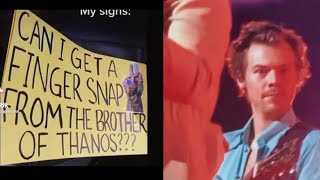 harry’s reaction to thanos’s brother fan sign I love on tour [upl. by Corwin]