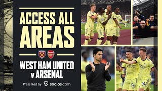 ACCESS ALL AREAS  West Ham vs Arsenal 12  Unseen footage goals celebrations and more [upl. by Sacci]