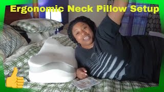 Ergonomic Cooling Neck Pillow Unboxing amp Setup [upl. by Kristos]